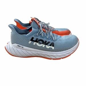 Hoka One One Carbon X 3 Shoes Mens 10D Blue Orange Running 1123192 MSPBL